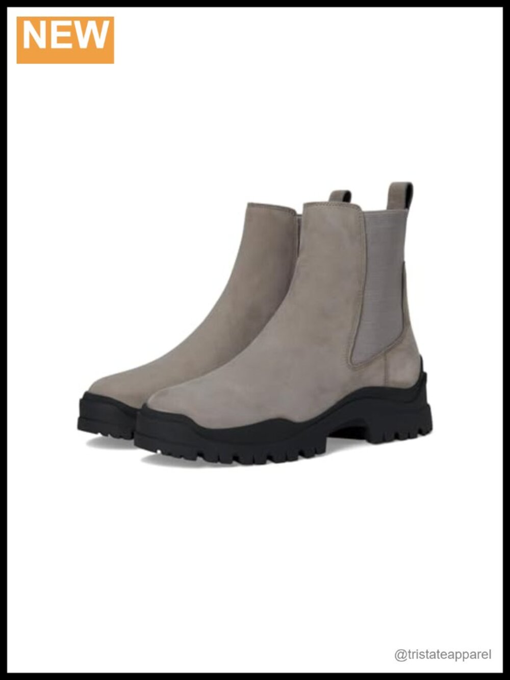 Marc Fisher LTD Farris Ankle Booties Lug Sole Pull-On Leather Suede